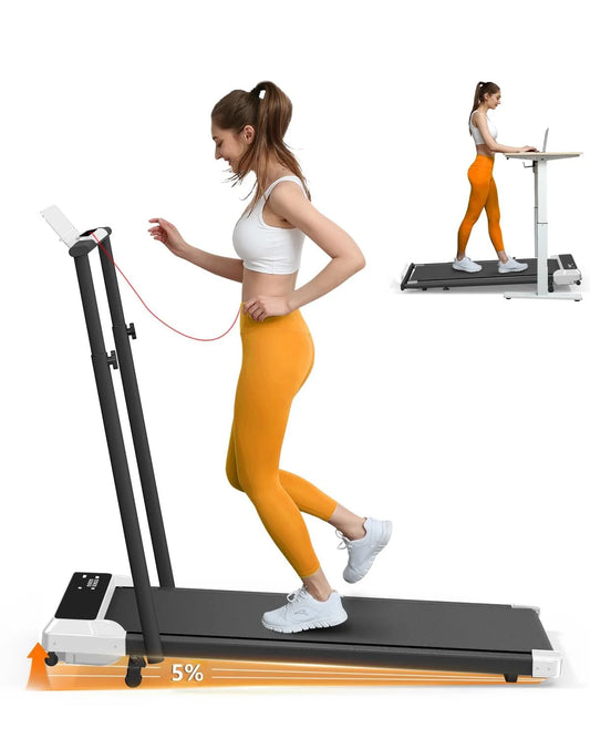Walking Pad with Incline, Walking Pad Treadmill 2 in 1 Walking Pad for Walking and Jogging, 2.5HP Compact Treadmill for Home Office with Remote Control, LED Display